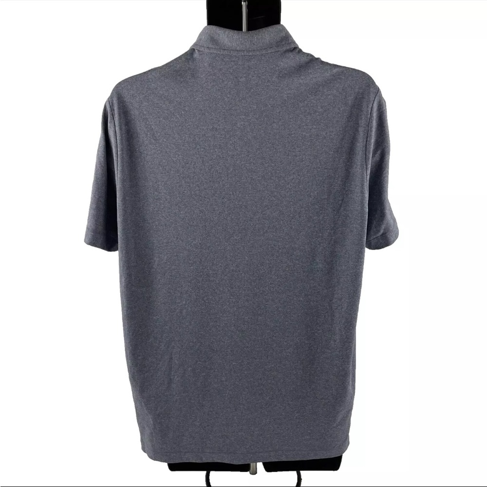Mens UntuckIt Short Sleeve Polo Shirt Sz L Blue Polyester Spandex - Picture 4 of 7